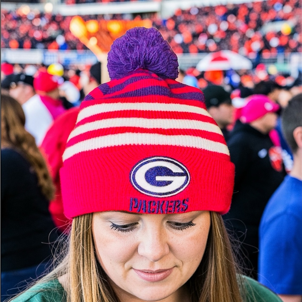 47 Green Bay Packers NFL Knit Hat Toboggan Kids-Small Adult  EUC